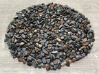 Indian Consigners Natural Crushed Polished Tumbled Gem Stone Chips, Decoration & Healing Crystals (Blue Tiger)