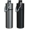 Small Pill Box,(2 Pack) Keychain Pill Holder Portable Mini Travel Pill Container Metal Case Bottle with Keyring