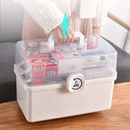 Dittzz Bote  Pharmacie, 3 Couche Bote  M  dicament Bote de Premiers Secours Bote de Rangement,34 x 19 x 22,5cm