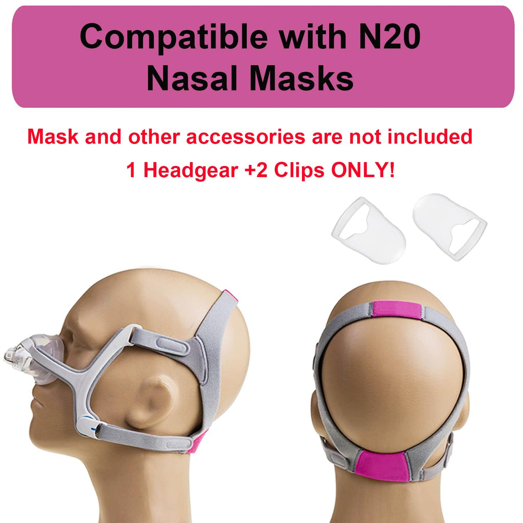Tegneo Headgear Compatible with AirFit N20 CPAP Mask for Her, Replacement Straps for Air Fit N20/AirTouch N20 Accessories, Airfi