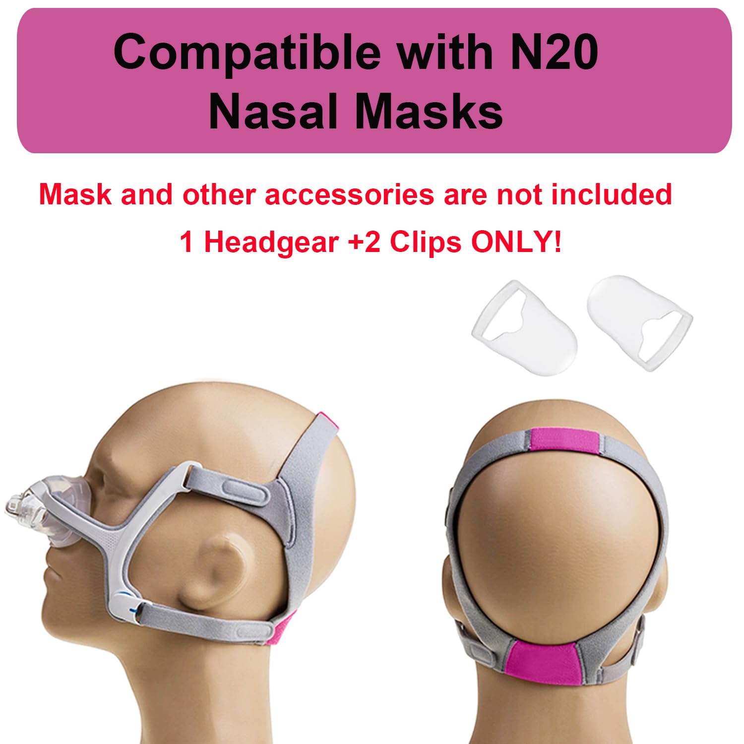 Tegneo Headgear Compatible with AirFit N20 CPAP Mask for Her, Replacement Straps for Air Fit N20/AirTouch N20 Accessories, Airfi