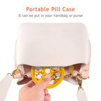 Weekly Pill Organizer 8 PCS 7 Compartments Daily Pill Box Travel Small Pill Container Portable Pill Case Fish Oil Supplements Vi
