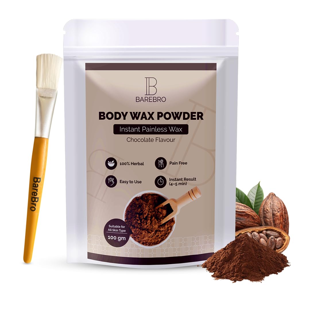 Chocolate Hair Removal Wax Powder For Women & Men | Professional & Painless Herbal Wax Powder With Natural Ingredients For All S