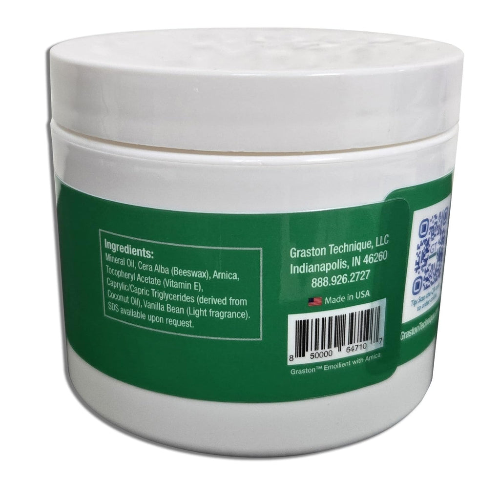 Graston Technique Arnica Soft Tissue Emollient - 4oz Jar Pro-Grade Therapy Cream for IASTM, Massage, Relief and Recovery, 1-Pack