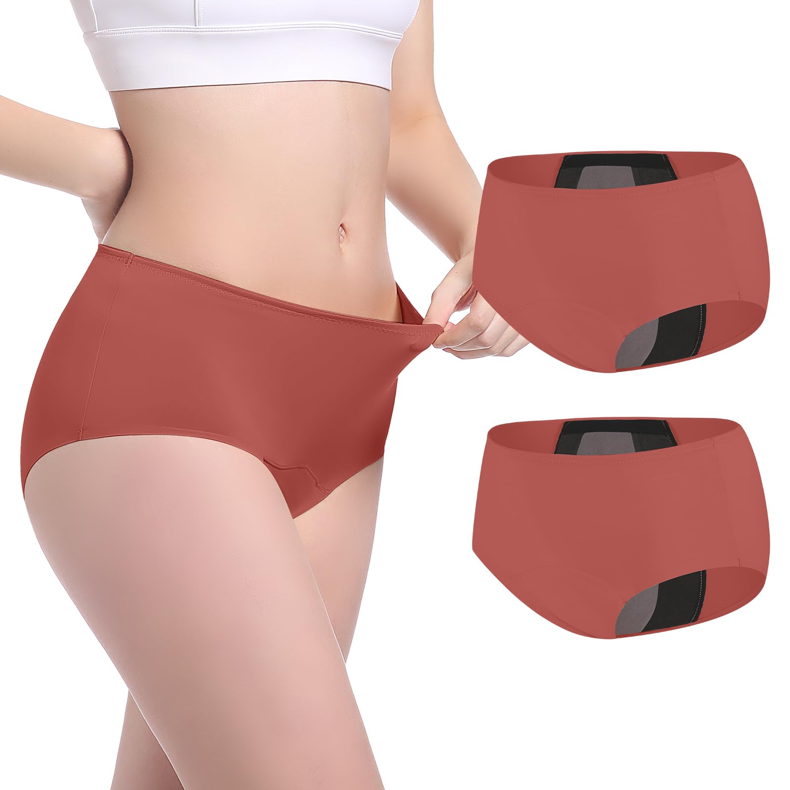 Carer Incontinence Underwear for Women Washable Womens Incontinence Panties 150ml High Absorbent Leak Proof Underwear for Women