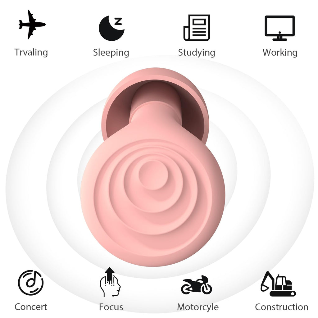 Yawsoy Ear Plugs for Sleeping Noise Cancelling, Reusable Soft Noise Reduction Earplugs for Sleep, Focus, Travel, Work, Motorcycl