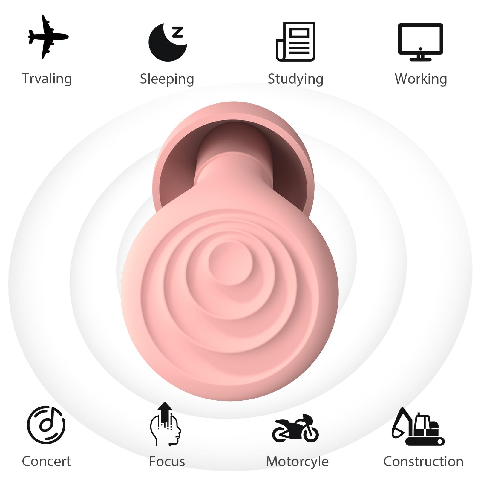 Yawsoy Ear Plugs for Sleeping Noise Cancelling, Reusable Soft Noise Reduction Earplugs for Sleep, Focus, Travel, Work, Motorcycl