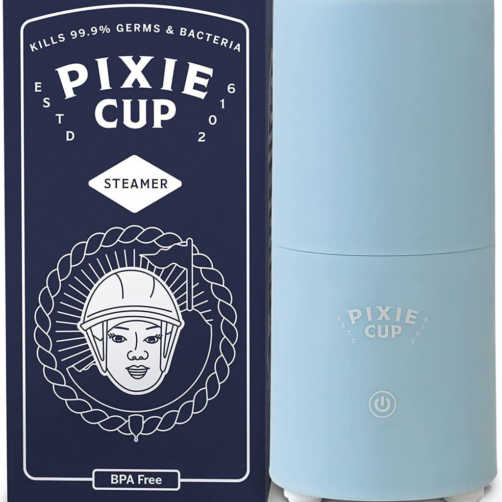 Pixie Menstrual Cup & Disc Steamer Sterilizer 2.0 - Kills 99.9% of Germs with Cleaner Steam - Wash Your Period Cup in 3 Minutes!