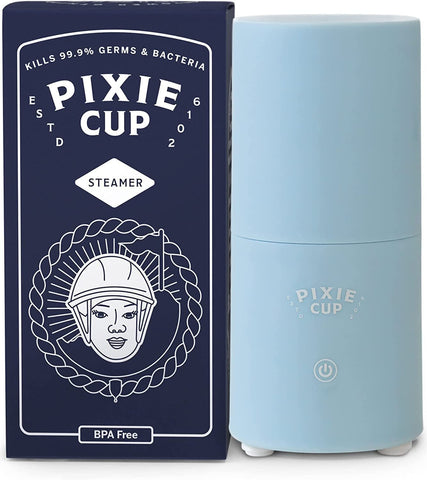 Pixie Menstrual Cup & Disc Steamer Sterilizer 2.0 - Kills 99.9% of Germs with Cleaner Steam - Wash Your Period Cup in 3 Minutes!
