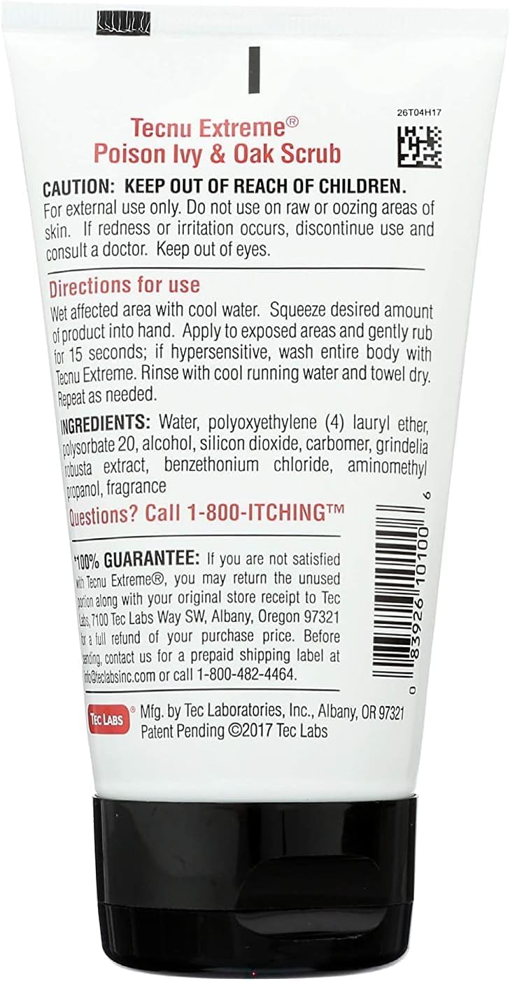 Tecnu Extreme Medicated Poison Ivy Scrub - 4 oz, Pack of 5