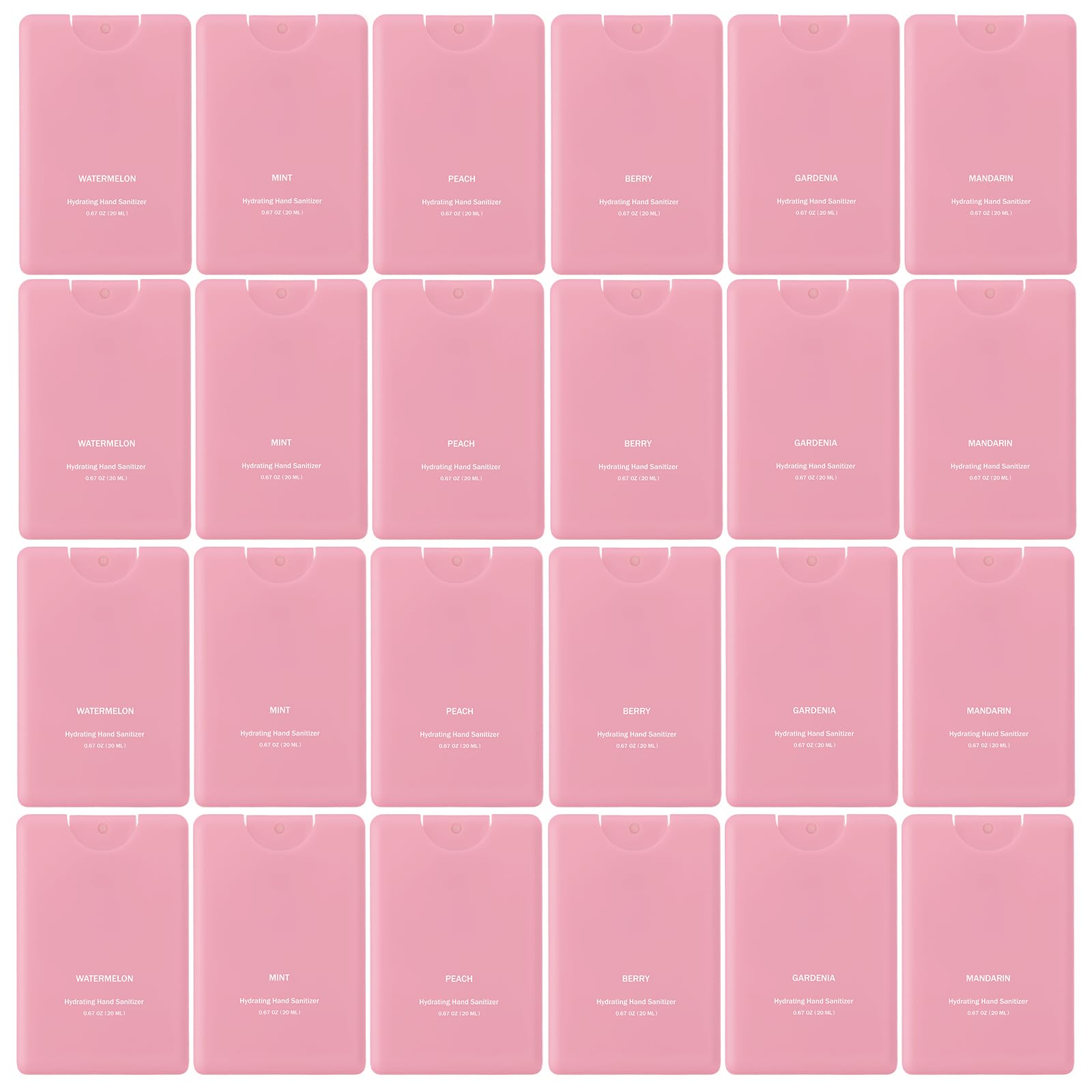 Dansib 24 Pcs Mini Hand Sanitizer Spray Bulk Travel Size Pink Perfume Hand Sanitizer Spray Valentines Day Galentines Gift for W