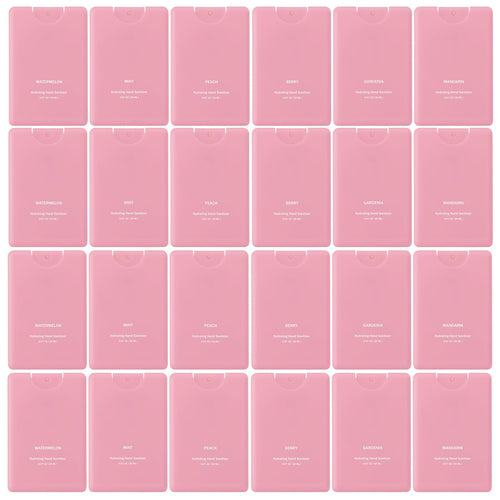 Dansib 24 Pcs Mini Hand Sanitizer Spray Bulk Travel Size Pink Perfume Hand Sanitizer Spray Valentines Day Galentines Gift for W