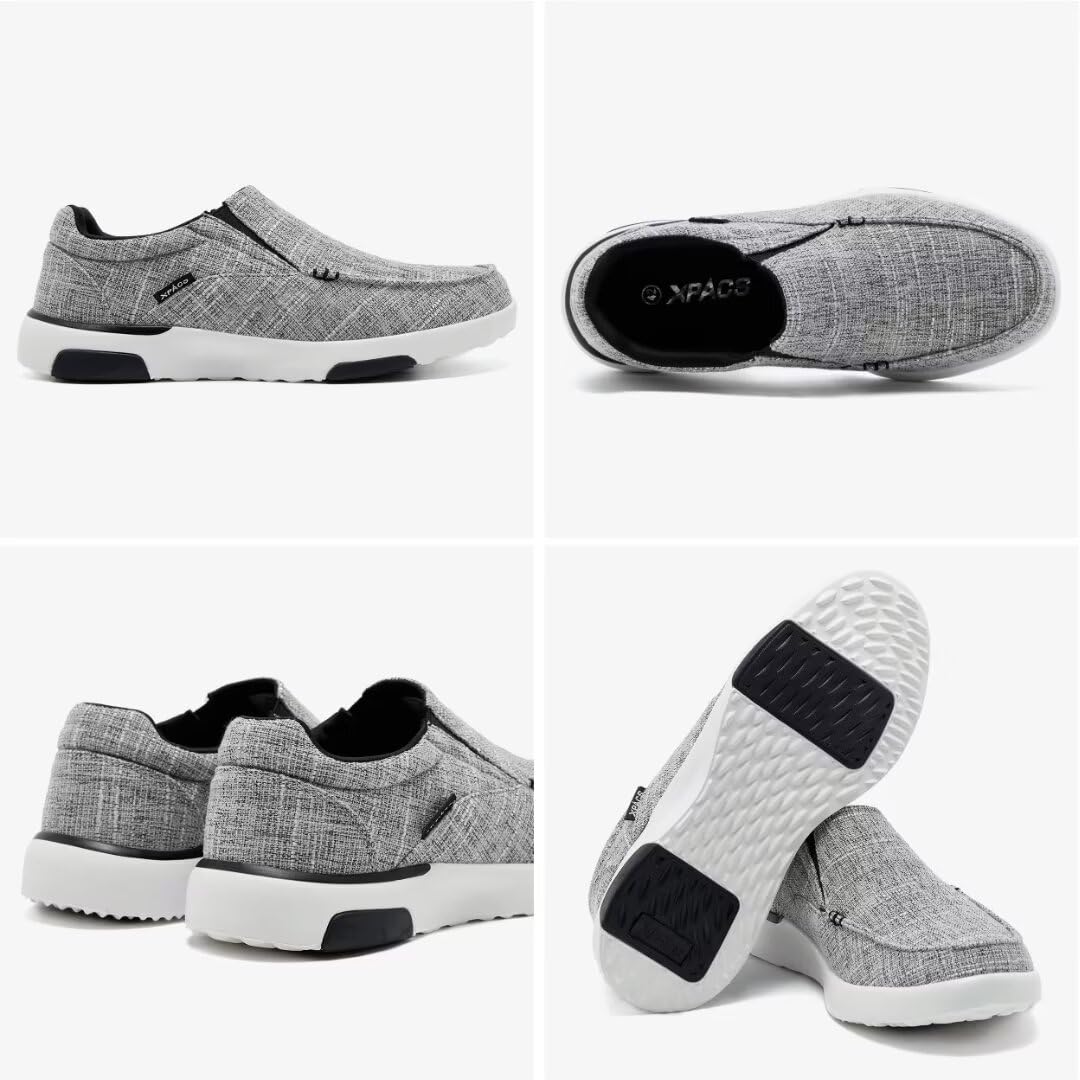XPACS Cushioned Hanging Out Loafers for Outside and House, Shock Absorber Diabetic Recovery Slip On Shoes with Arch Support, Non