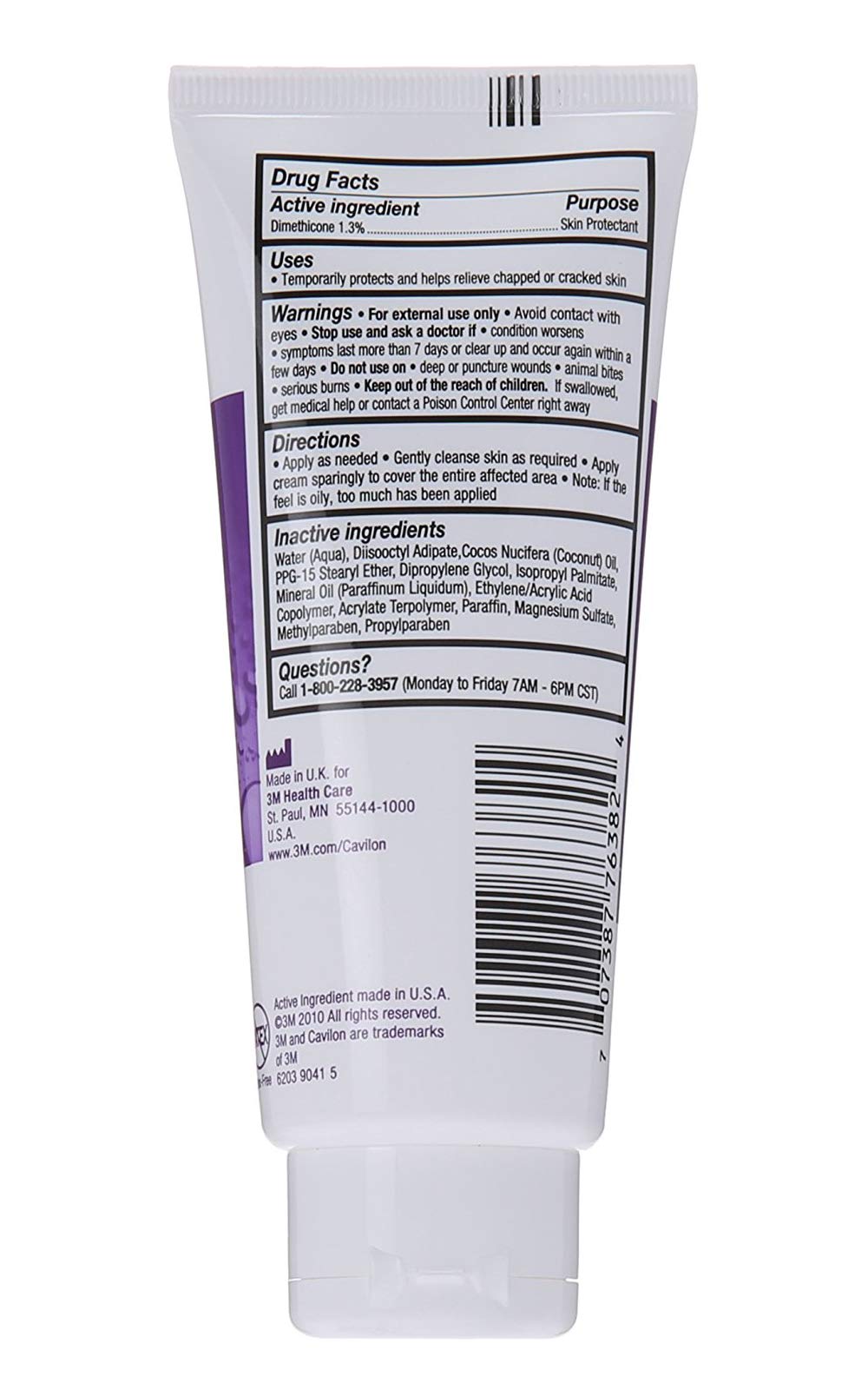 3M Cavilon Durable Barrier Cream, 3355, 92 gr Tube, 12 Tubes/Case