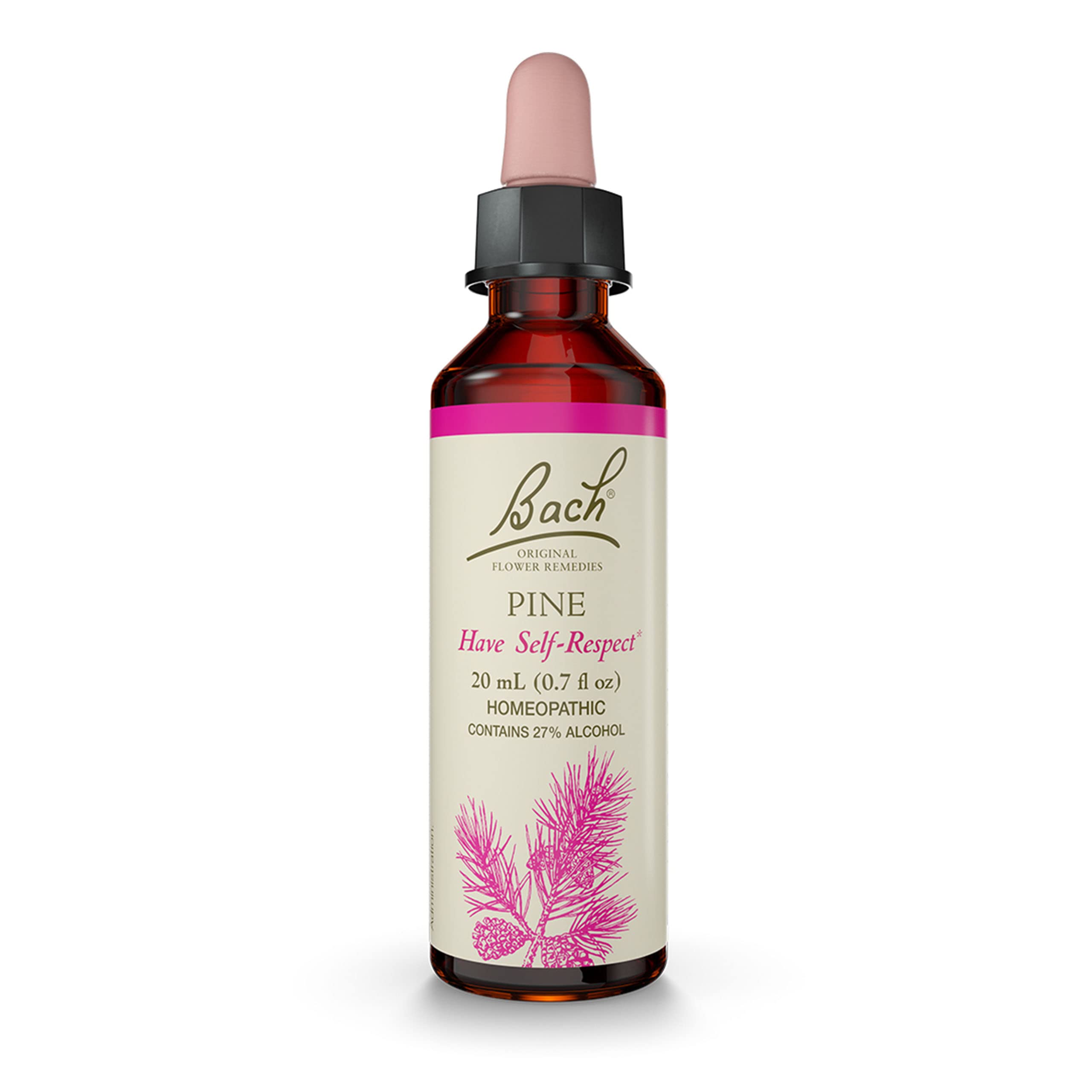 Bach Original Flower Remedies, Pine for Self Respect, Natural Homeopathic Flower Essence, Emotional Wellness and Stress Relief, 