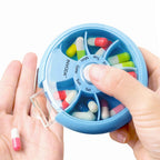 4PCS Pill Organizer 7 Compartments Daily Pill Box Weeekly Travel Small Pill Container Portable Pill Case Fish Oil Supplements Vi