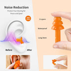 Ear Plugs for Swimming, Soft Ear Plugs for Sleeping Noise Cancelling, Reusable Ear Plug for Noise Reduction, Ear Protection, Sil
