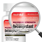 HealthA2Z Decongestant PE | Phenylephrine HCl 10 mg | Maximum Strength | Non-Drowsy Nasal & Sinus Congestion Relief Due to Cold