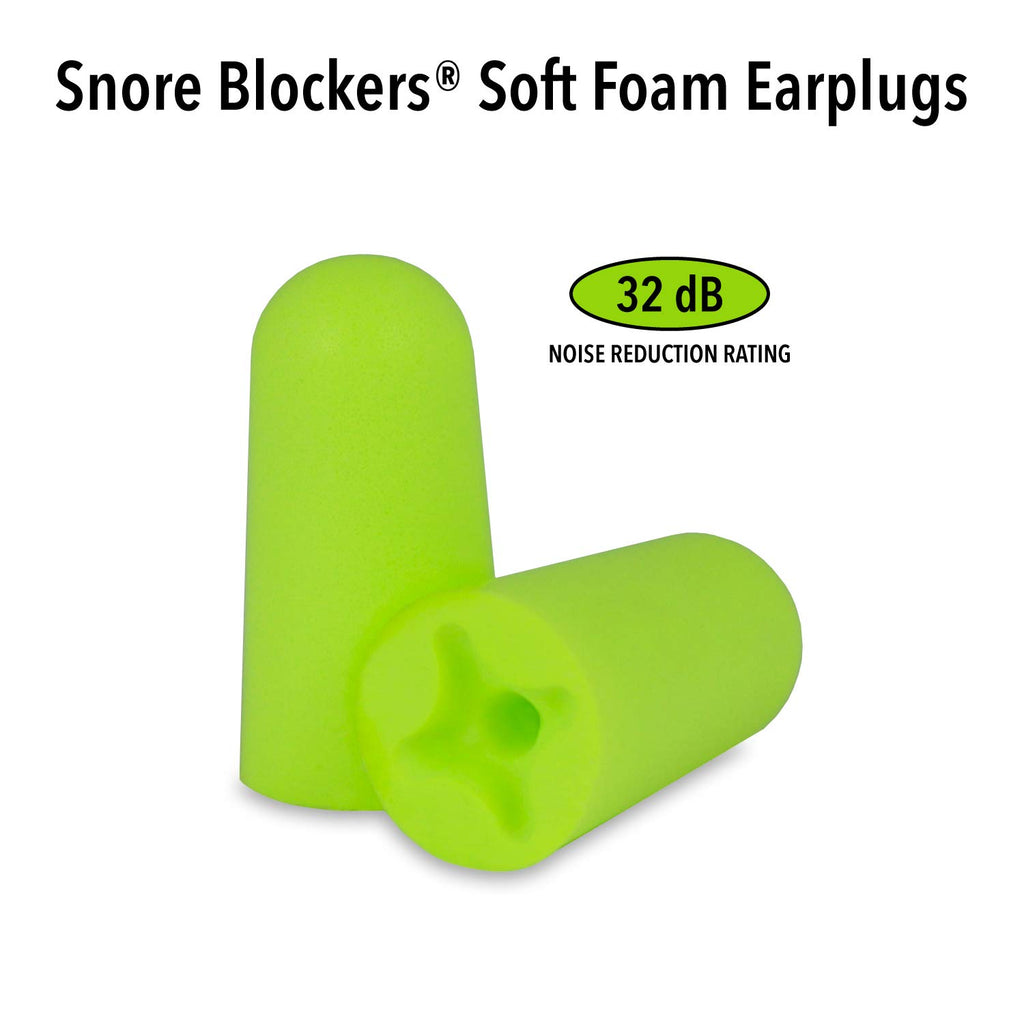 Macks Snore Blockers Soft Foam Earplugs, 100 Pair Tub - Individually Wrapped - 32 dB High NRR, 37 dB SNR - Comfortable Ear Plug