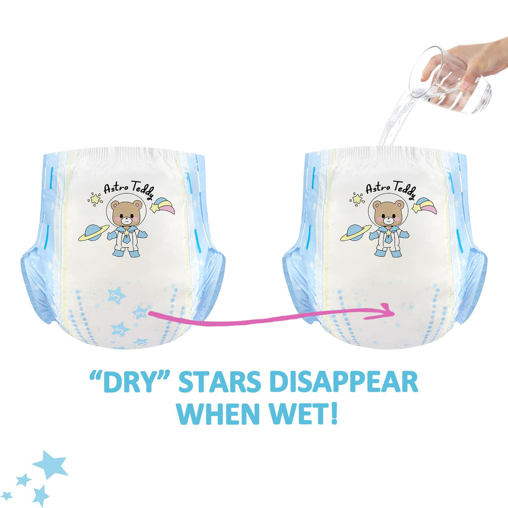 Littleforbig Printed Adult Brief Diapers 10 Pieces - Astro Babies(X-Large 48-56)