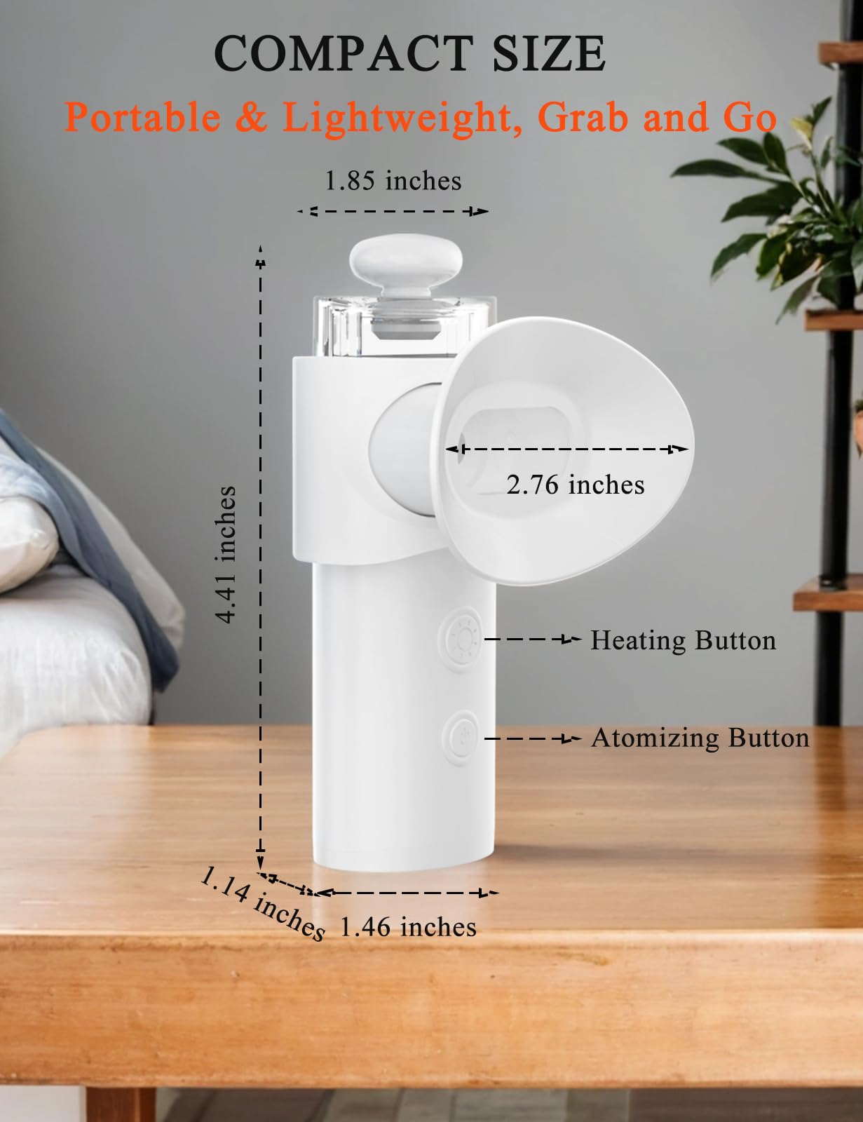 Eye Steamer for Dry Eye - Vowleike Portable Heated USB Nano Eye Mist Sprayer with Warm Compress for Dry Eyes & Stye Relief, Rech