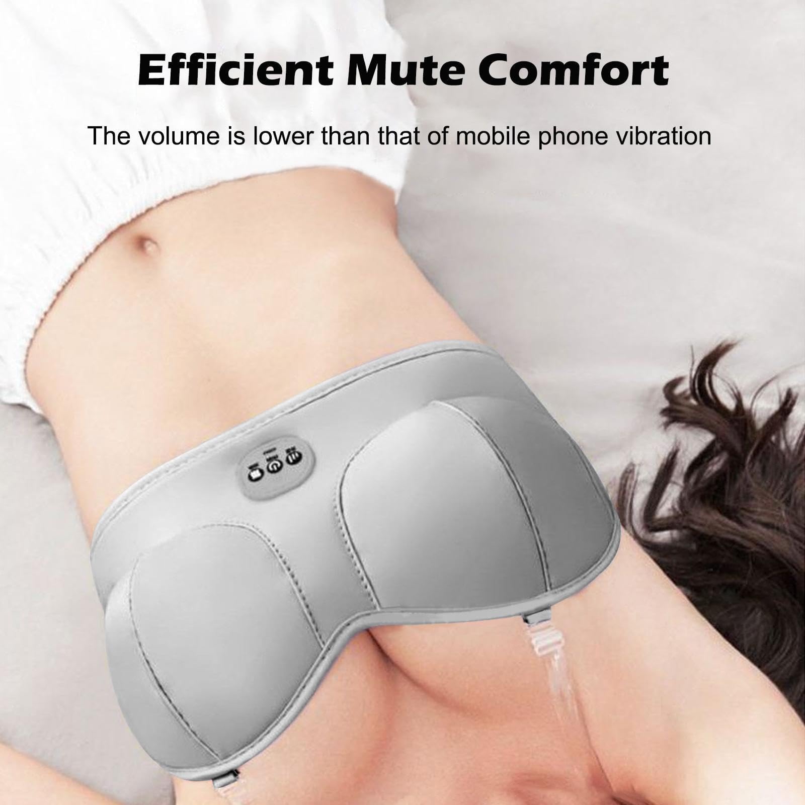 Electric Bust Massager, Breast Massager Bra, USB Wireless Electric Massagers for Shaping Beautiful Chest Anti Sagging-Grey