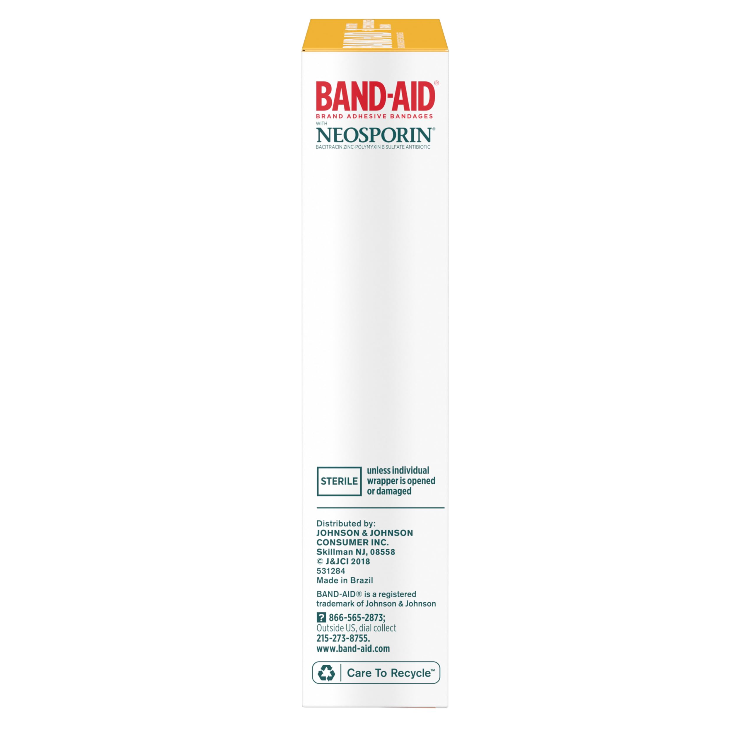 Band-Aid Brand Adhesive Bandages, Plus Antibiotic, Extra Large, 8-Count All-One-Size
