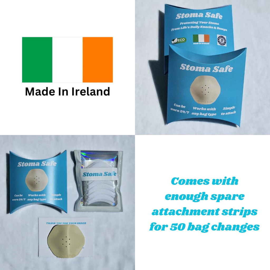 Stoma Safe StomaSafe | Stoma Protector | Stoma Shield | Ostomy Protector | Protective Hernia | Ostomy Bag (White)