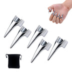 5Pcs Nail Covers Scratching Fondling Massage Grating Back Tickler Tools Women Men Tickle Touching Cosplay Stainless Steel Smooth