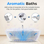 Portable Spa Bubble Bath Massager - Thermal Spa Waterproof Non-Slip Mat with Suction Cup Bottom, Motorized Air Pump & Adjustable