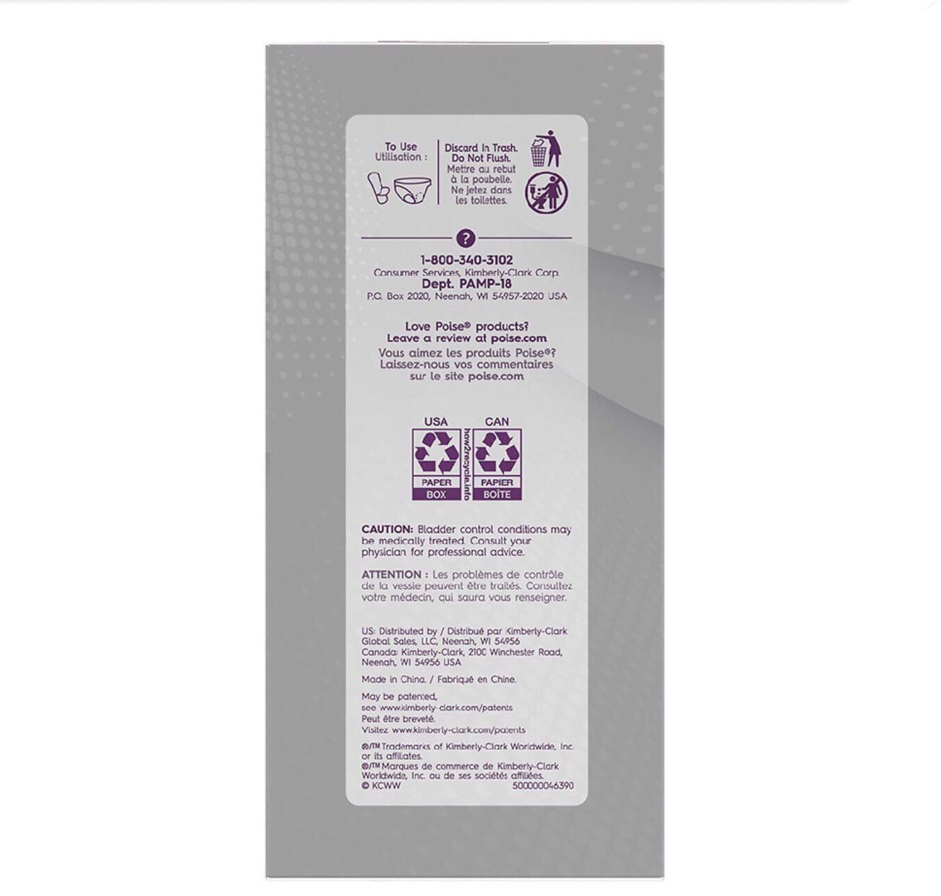 Poise Ultra Thin Pads with Wings Active Collection (Moderate - 18 Pads)