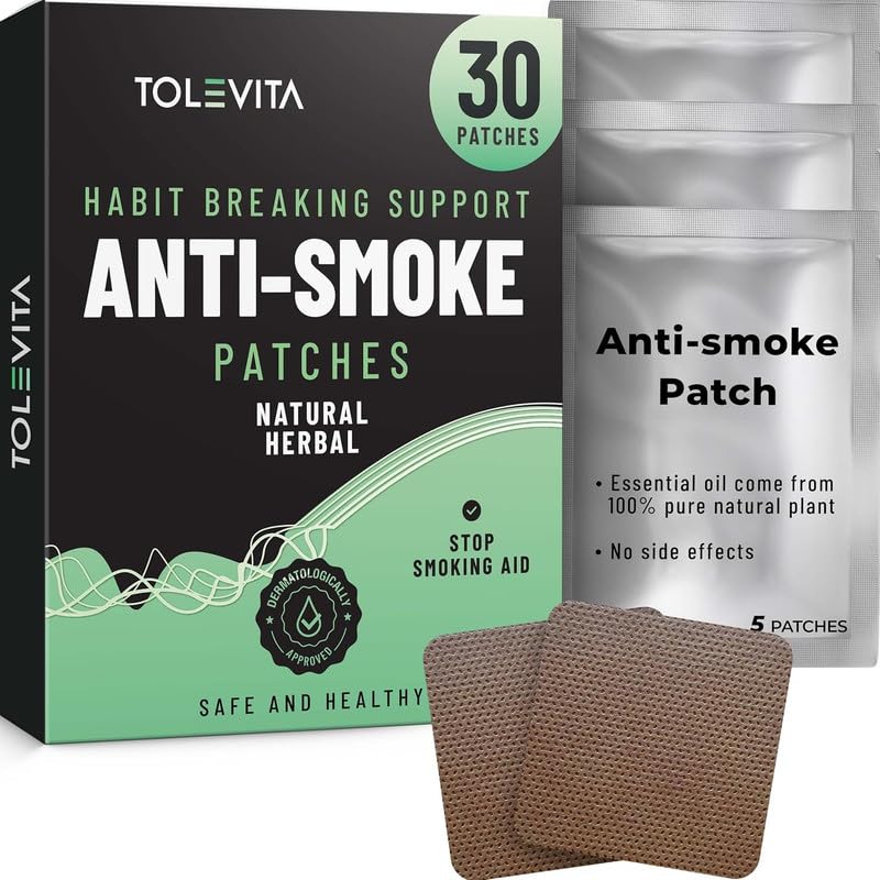 Anti-Smoke Herbal Patches 7 mg | Quit Smoking Patches to Help Reduce Cravings | Herbal Stop Smoking Aid for a Healthier Lifestyl