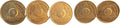 wendells 1st Year Set of 5 AA Medallions - Month 1 3 6 9 and 1 Year All Bronze Alcoholics Anonymous Sobriety Chips