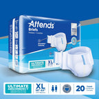 Attends Confidence Adult Unisex Disposable SmartCool Briefs, X-Large, 58-63 Waist, SecureGrip Tab Closure, Ultimate Absorbency,