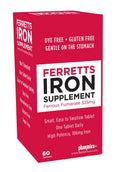 Ferretts Iron Tablets 106mg (325mg Ferrous Fumarate) - 60 Day Supply of High Potency Iron Supplements for Women & Men - Gentle &
