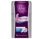 Poise Ultra Thin Pads with Wings Active Collection (Moderate - 18 Pads)