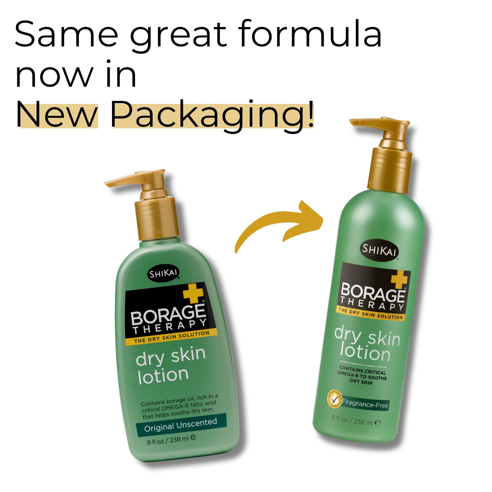 Shikai: Borage Dry Skin Therapy, Original Lotion 8 oz (3 pack)