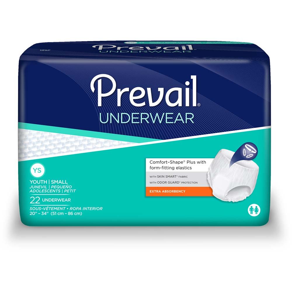 Prevail Underwear Extra Absorbency Youth/Small Case/88 (4/22S)