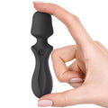 PinkScrew Portable Electric Travel Massager, Powerful Handheld Mini Neck Muscle Massage Tool (Black)