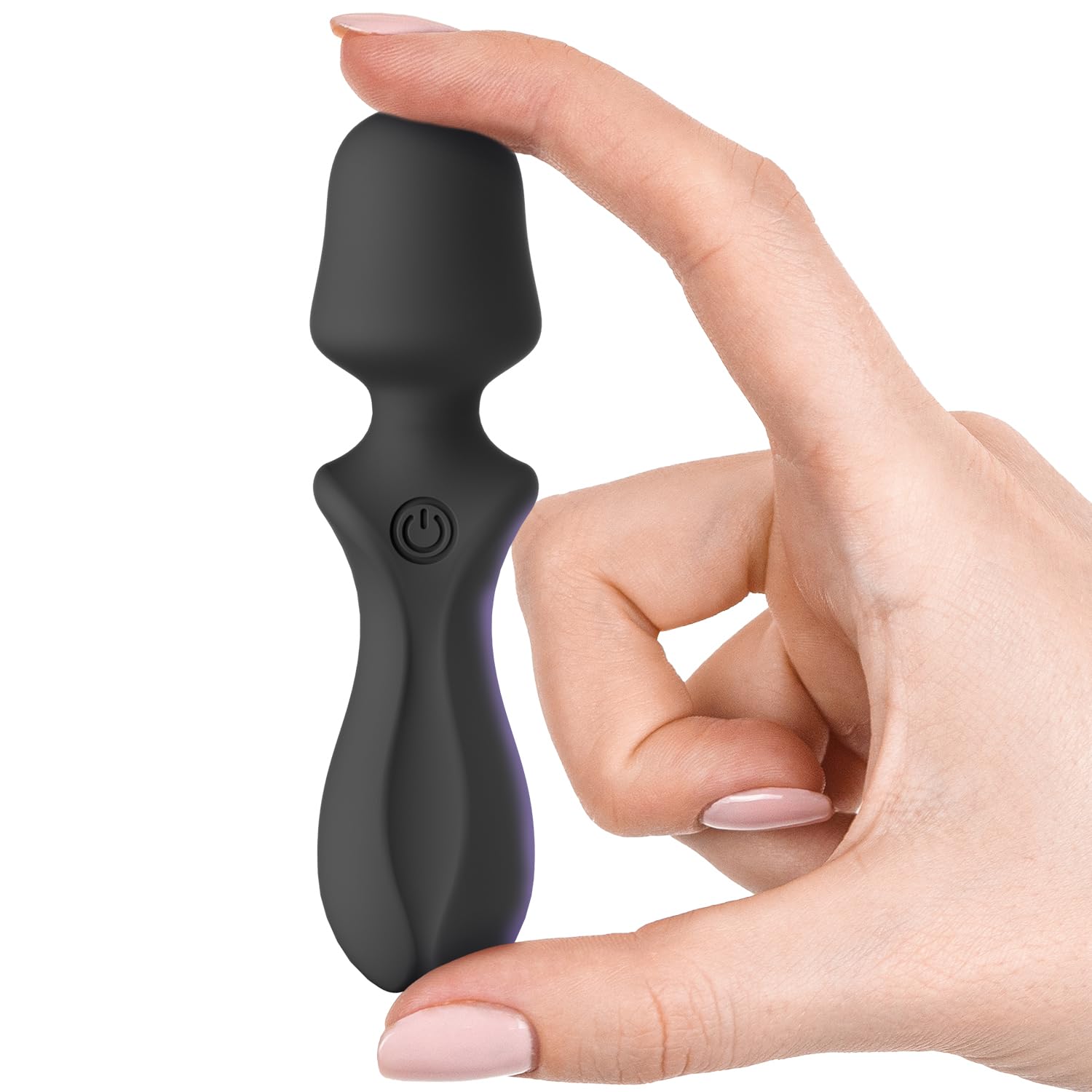 PinkScrew Portable Electric Travel Massager, Powerful Handheld Mini Neck Muscle Massage Tool (Black)