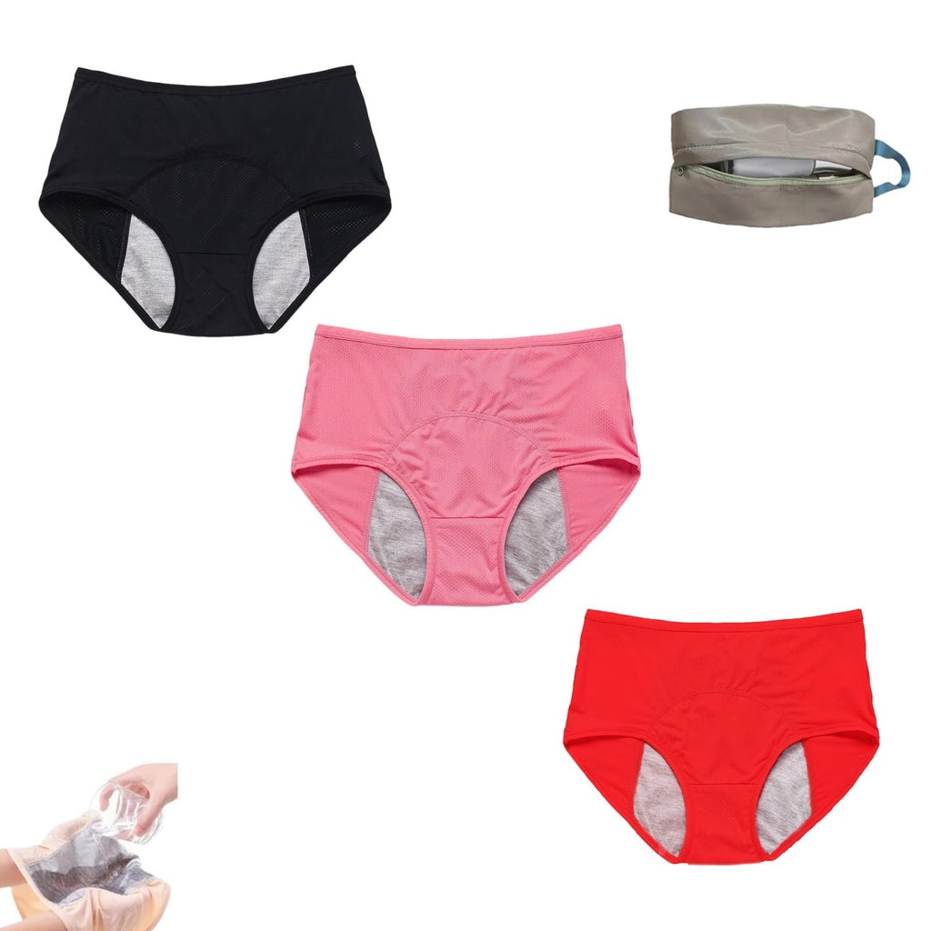 biqozi Panties for Women Over 60 70, Leakproof Ladies Underwear, Ladies Comfortable Leak Proof Incontinence Panties(#06,2XL)