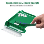 Medarchitect Right Hand Pill Counting Tray with Spatula (Green - L Shape)