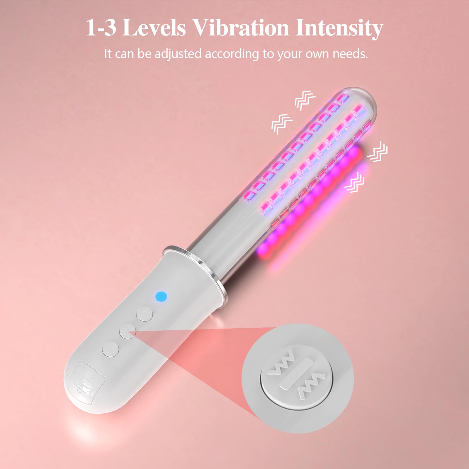 Vaginal Rejuvenation Wand,Red & Blue Led Light Therapy Device