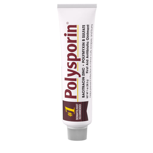 Polysporin First Aid Topical Antibiotic Skin Ointment With Bacitracin Zinc & Polymyxin B Sulfate, For Infection Protection & Wou