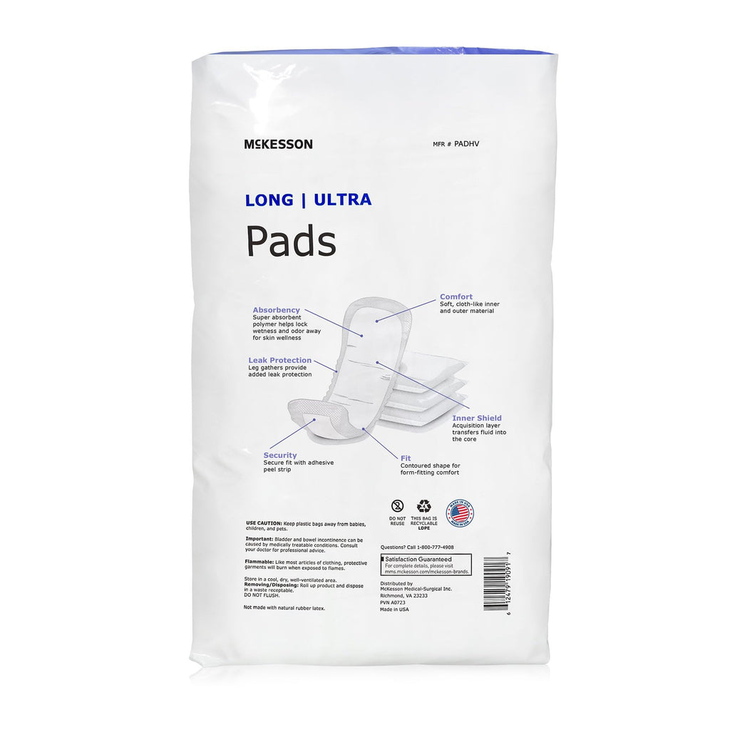 McKesson Ultra Pads for Women, Incontinence, Heavy Absorbency, 14 in, 42 Count, 1 Pack