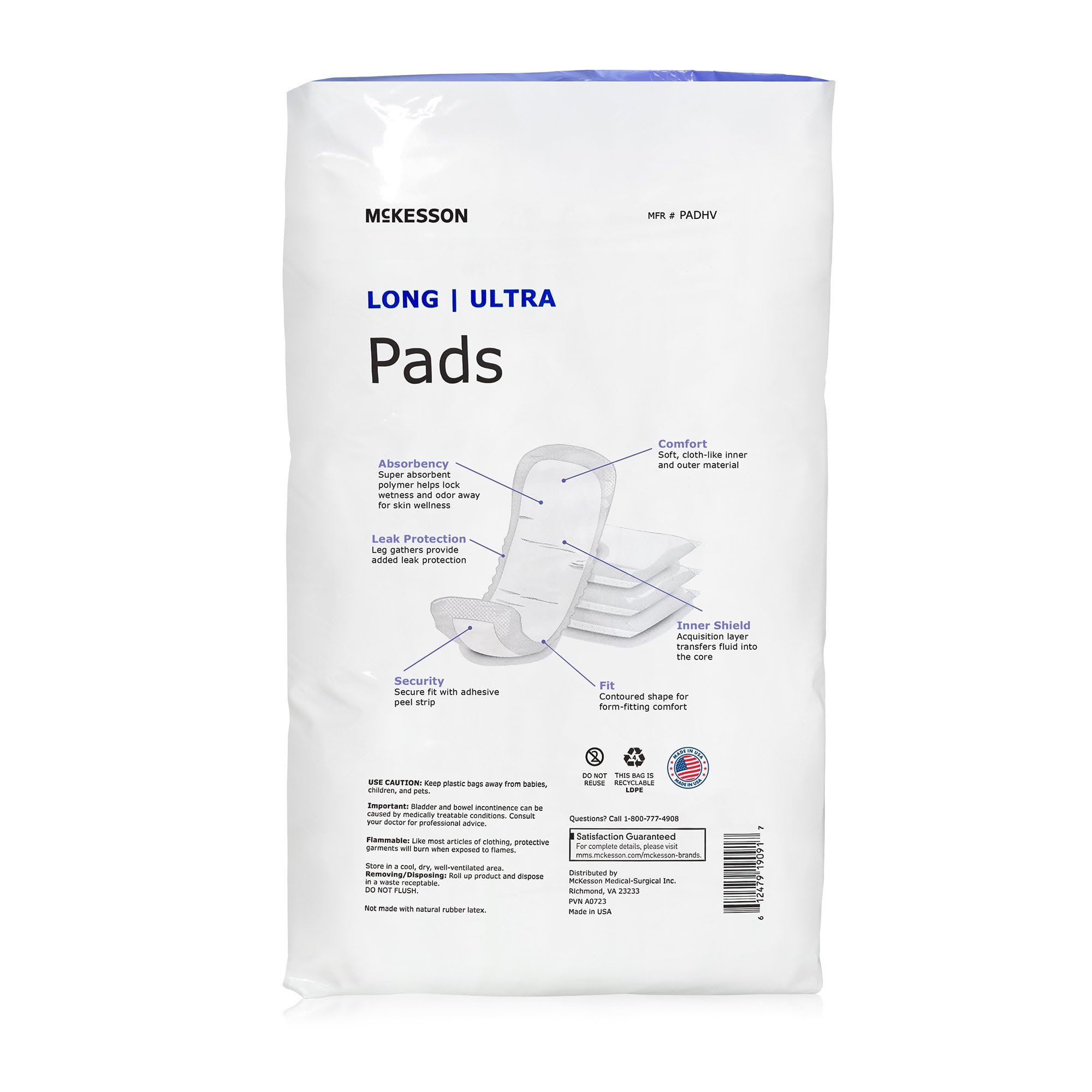 McKesson Ultra Pads for Women, Incontinence, Heavy Absorbency, 14 in, 42 Count, 1 Pack