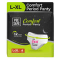 Pee Safe Comfort Period Panties | LXl | 4 Panties | 360 Protection | 12 Hr Protection | Leak Proof | Overnight Comfort | Rash &