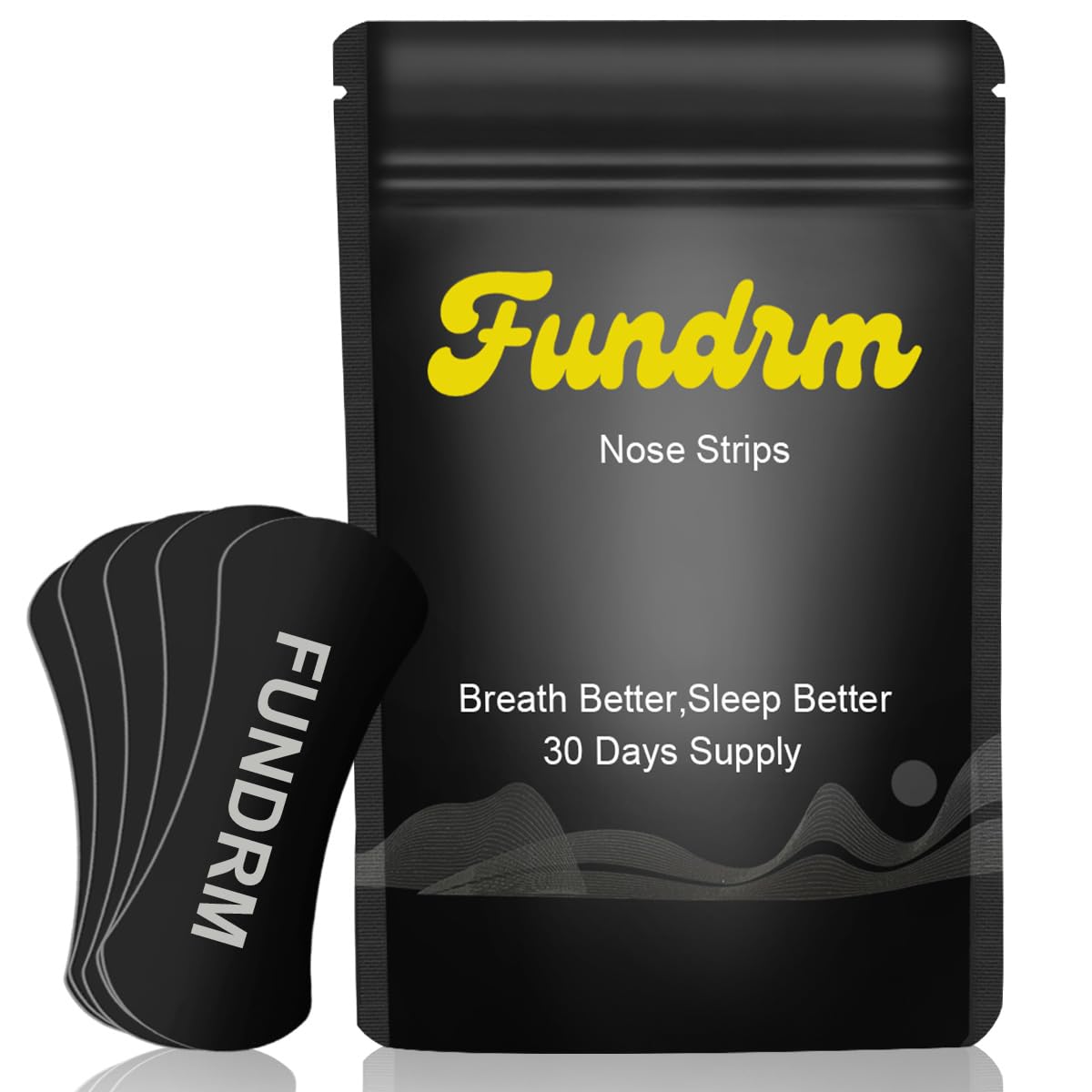 FUNDRM Nasal Strips for Anti Snoring for Men, Women Nose Tapes for Breathing Increased Airflow Nasal Congestion Nose Adhesive fo
