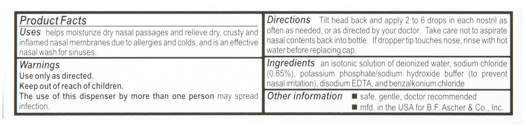 Ayr Saline Nasal Drops, 1.69 oz
