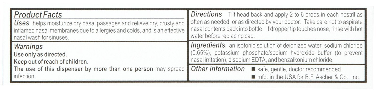 Ayr Saline Nasal Drops, 1.69 oz